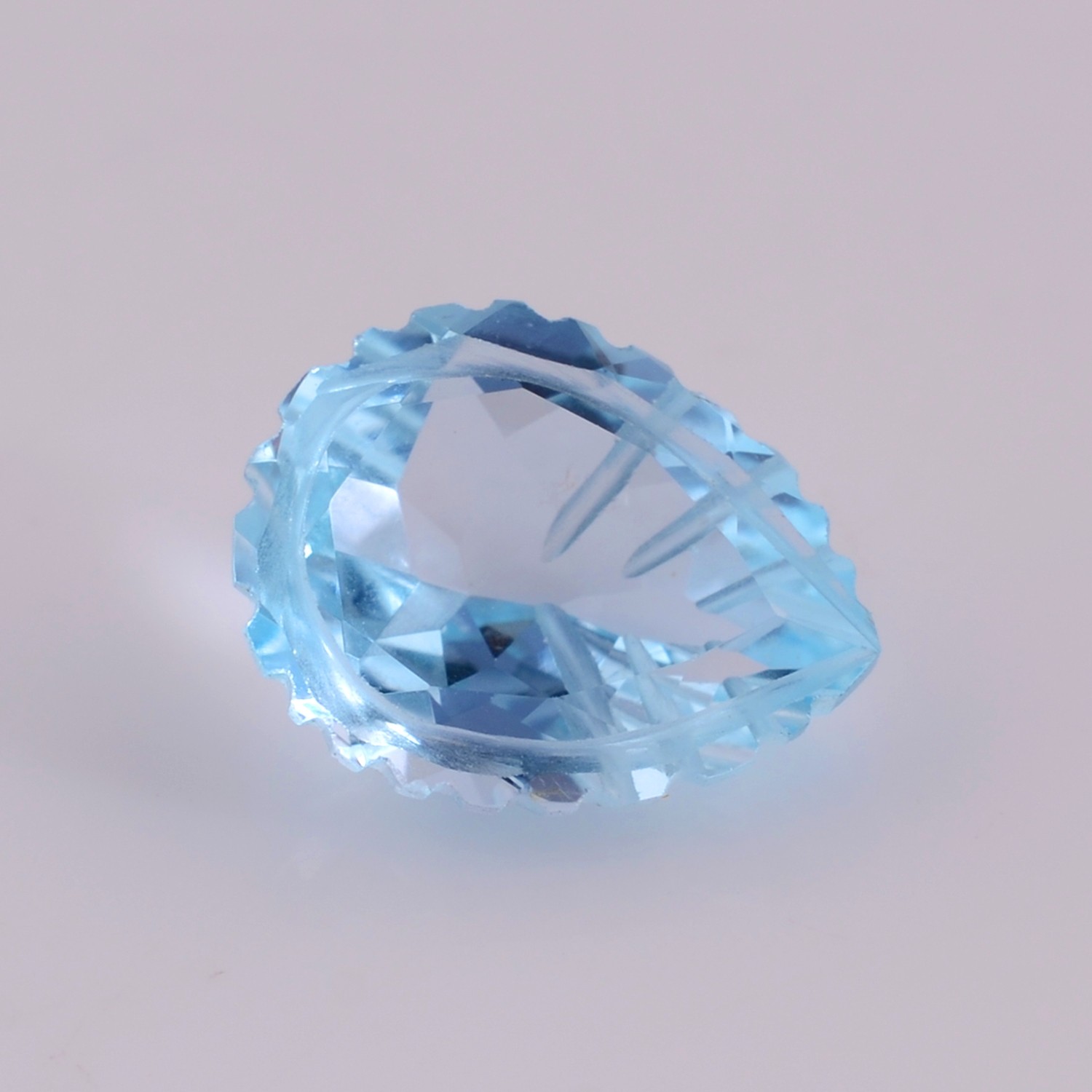 Sky Blue Topaz Faceted Pear Fancy Cut 8x10mm