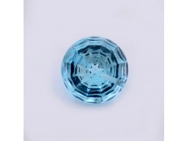Blue Topaz round faceted concave cut 13x13mm