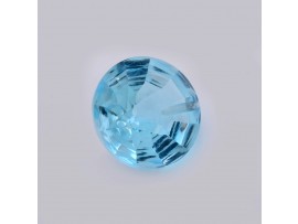 Blue Topaz round faceted concave cut 13x13mm