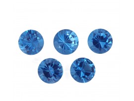 Swiss Blue Topaz Round faceted cut 10x10mm