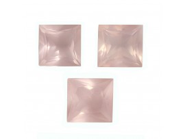 Rose  Quartz princess cut square shape 14x14mm