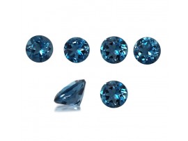 London Blue Topaz Round Cut 5x5mm