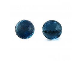 London Blue Topaz Faceted   Balls 12x12mm