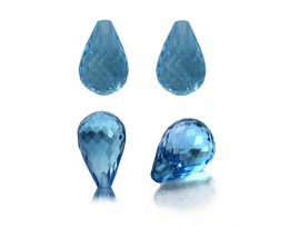 Sky Blue Topaz Faceted Tear Drops 10x16mm