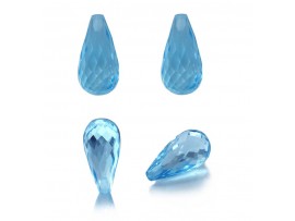 Sky Blue Topaz Faceted  Tear Drops 8x16mm