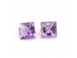 Amethyst Square Checker Cut 14mm