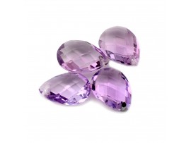 Amethyst Pear Faceted Briolettes 10x14mm