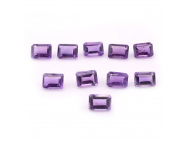 Amethyst Octogan Faceted 7X5 MM