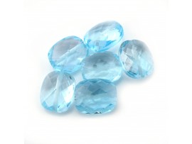 Sky Blue Topaz Briolettes Cushion 10x12mm