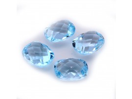 Sky Blue Topaz Cushion Briolettes 7X9MM