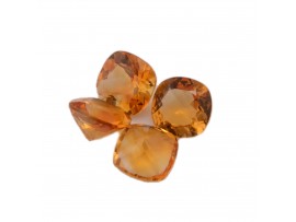 Citrine Cushion faceted Cut 12MM