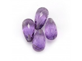Amethyst Faceted  Drop Top Drill 7x14mm