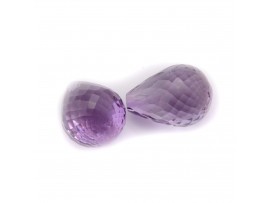 Amethyst  Drops faceted 12x16MM